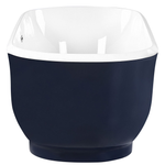 Badewanne freistehend marineblau oval 170 x 77 cm TESORO