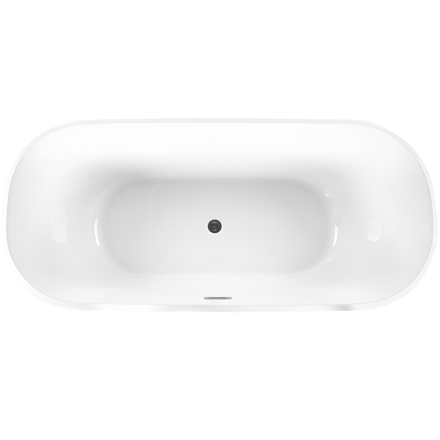 Badewanne freistehend marineblau oval 170 x 77 cm TESORO