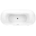 Badewanne freistehend marineblau oval 170 x 77 cm TESORO
