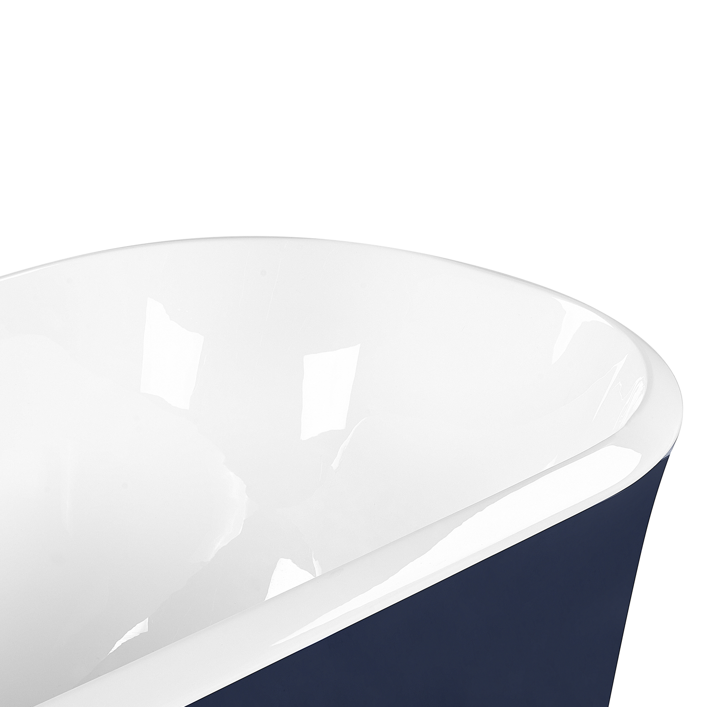 Badewanne freistehend marineblau oval 170 x 77 cm TESORO