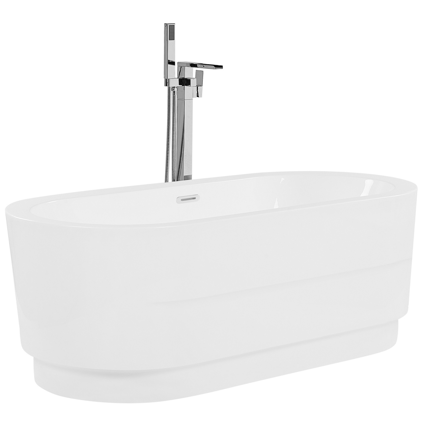 Badewanne freistehend weiss oval 170 x 80 cm EMPRESA