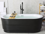 Badewanne freistehend schwarz oval 170 x 80 cm EMPRESA