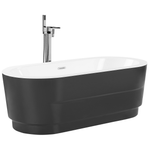 Badewanne freistehend schwarz oval 170 x 80 cm EMPRESA