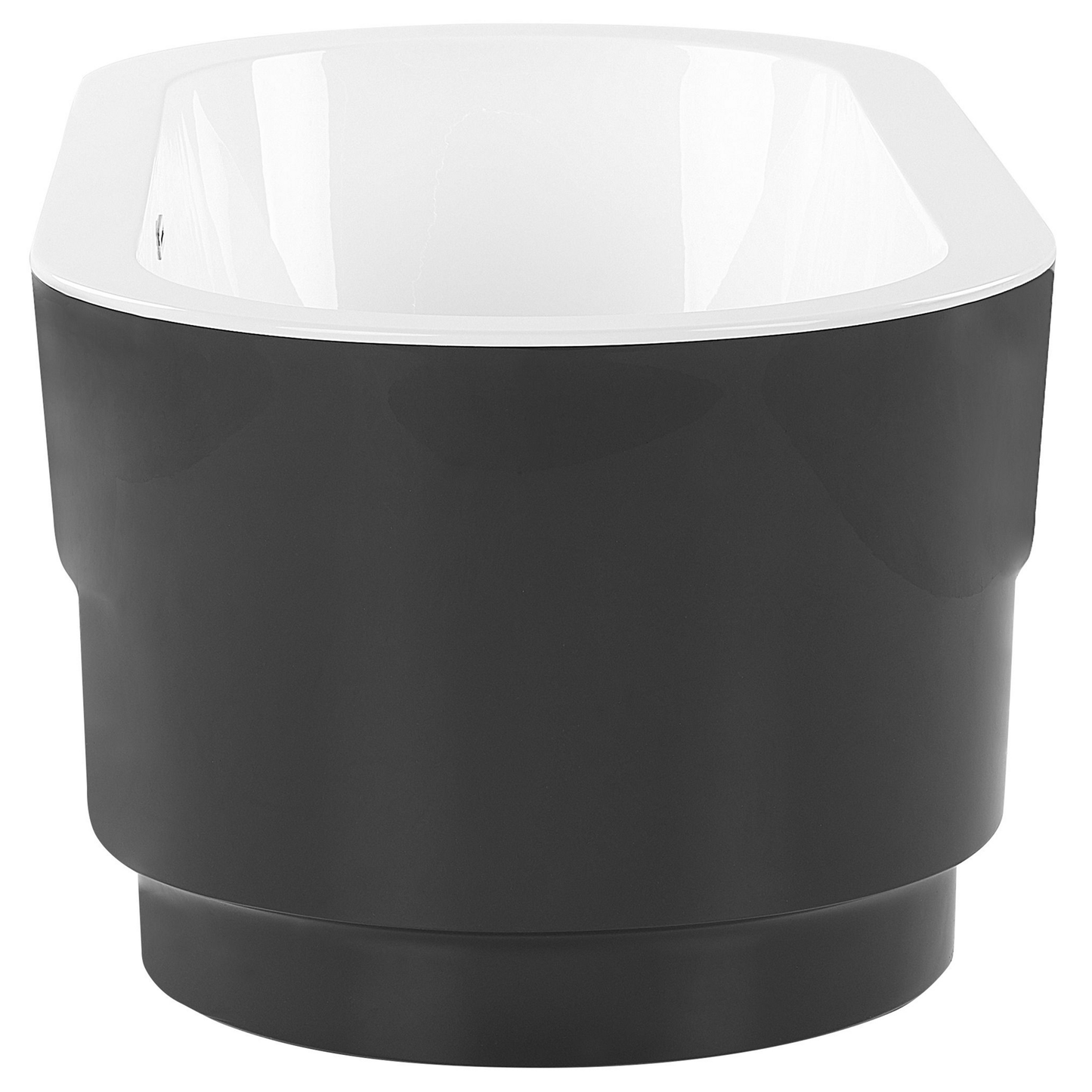 Badewanne freistehend schwarz oval 170 x 80 cm EMPRESA
