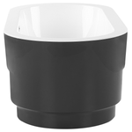 Badewanne freistehend schwarz oval 170 x 80 cm EMPRESA