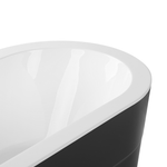 Badewanne freistehend schwarz oval 170 x 80 cm EMPRESA