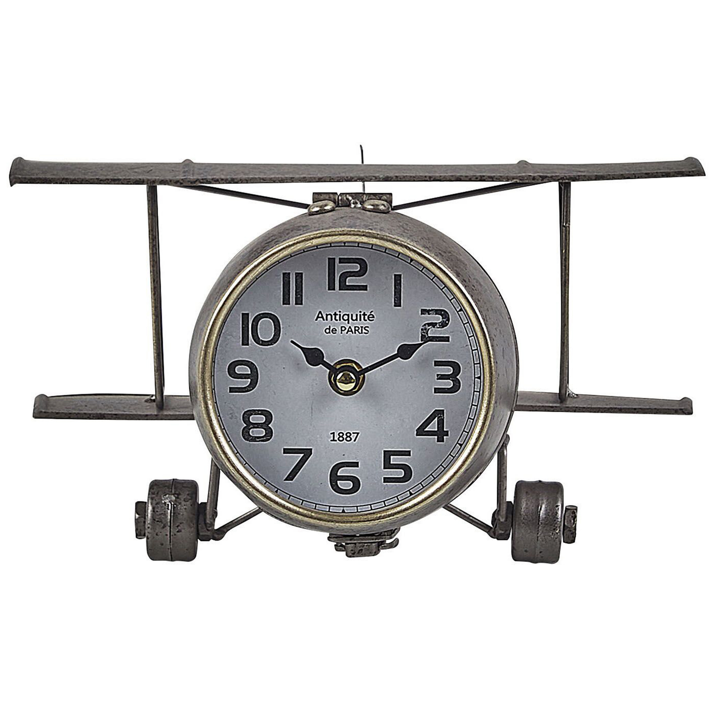 Tischuhr STANS 26 cm Metall Silber