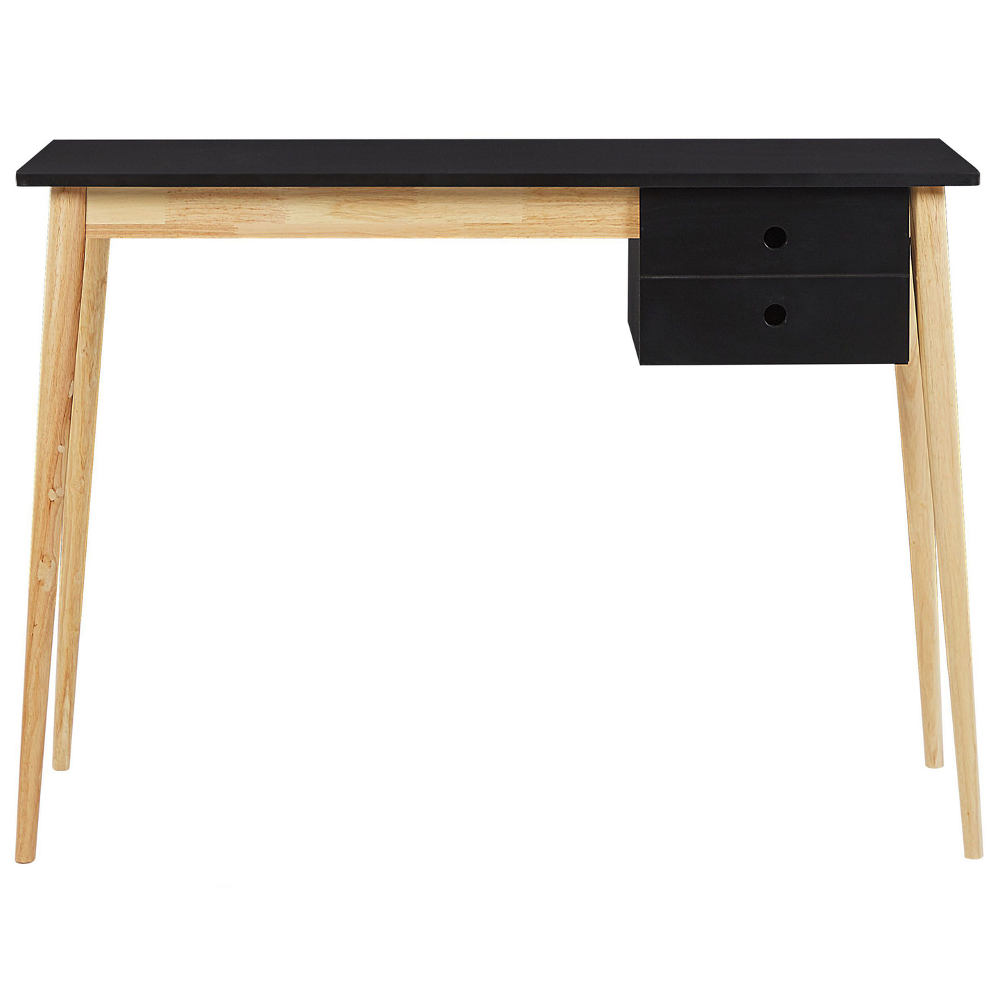 Schreibtisch schwarz / heller Holzfarbton 106 x 48 cm EBEME