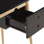 Schreibtisch schwarz / heller Holzfarbton 106 x 48 cm EBEME