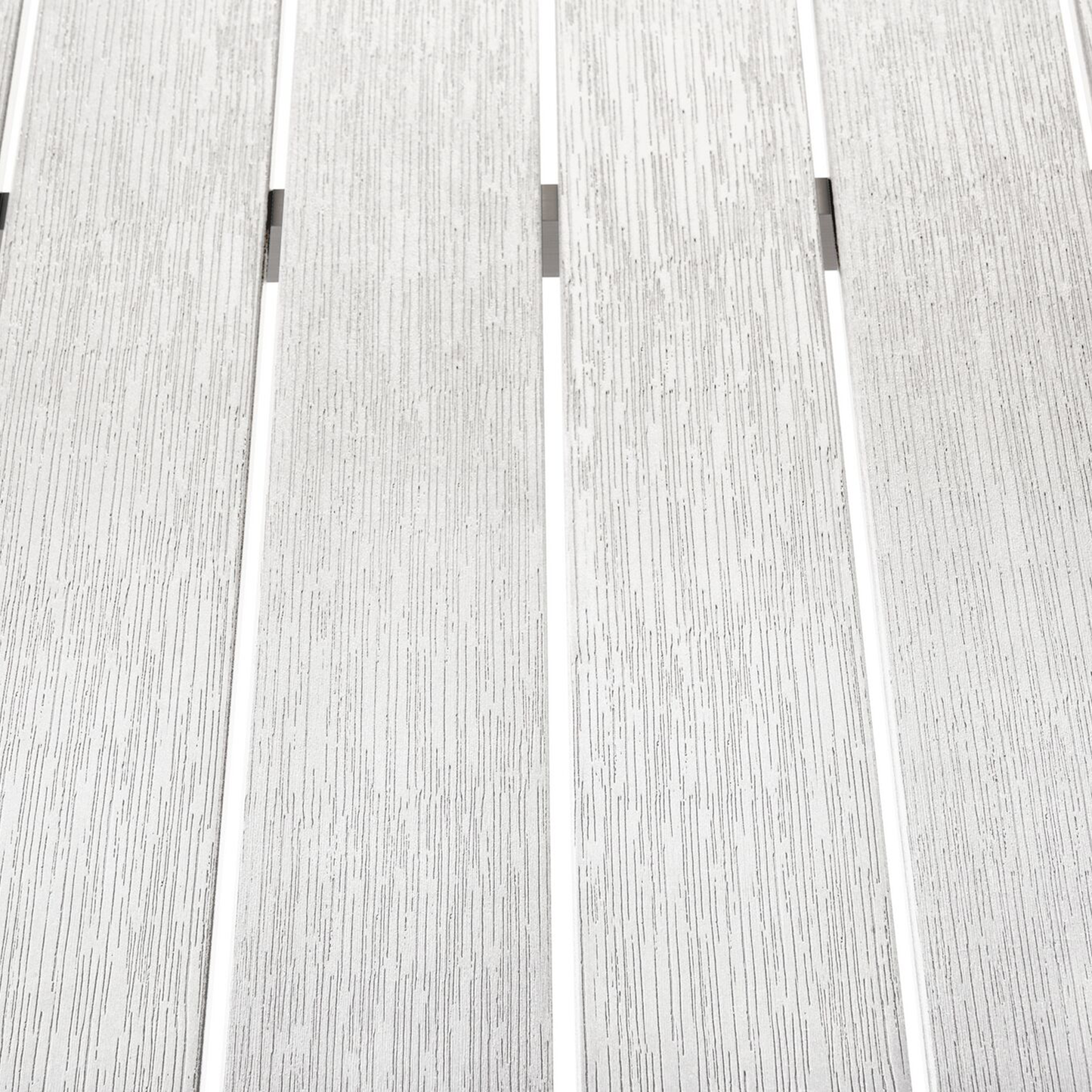 Gartenstuhl Kunstholz weiss / silber VERNIO