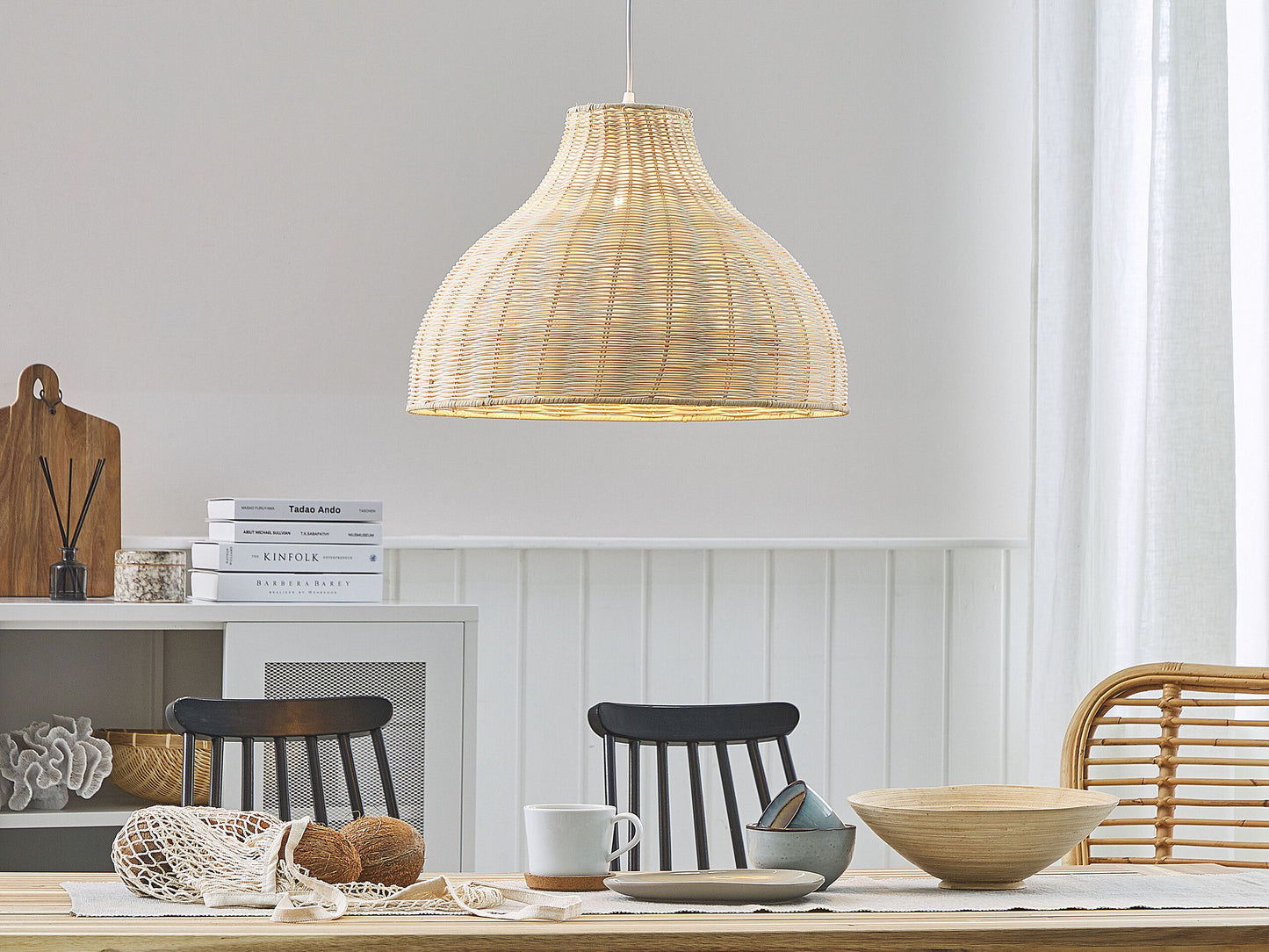 Hängelampe MILLIAN Rattan Hellbraun