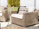 Gartensessel 2er Set ARDEA Rattan Hellbraun