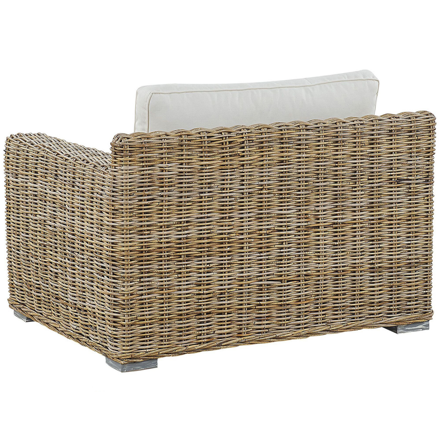 Gartensessel 2er Set ARDEA Rattan Hellbraun