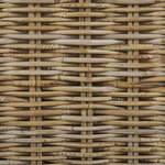 Gartensessel 2er Set ARDEA Rattan Hellbraun