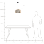 Hängelampe JAVARI Bambusholz Braun / Schwarz