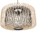 Hängelampe JAVARI Bambusholz Braun / Schwarz