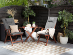 Bistro Set mit Kissen Holz Graphitgrau TOSCANA