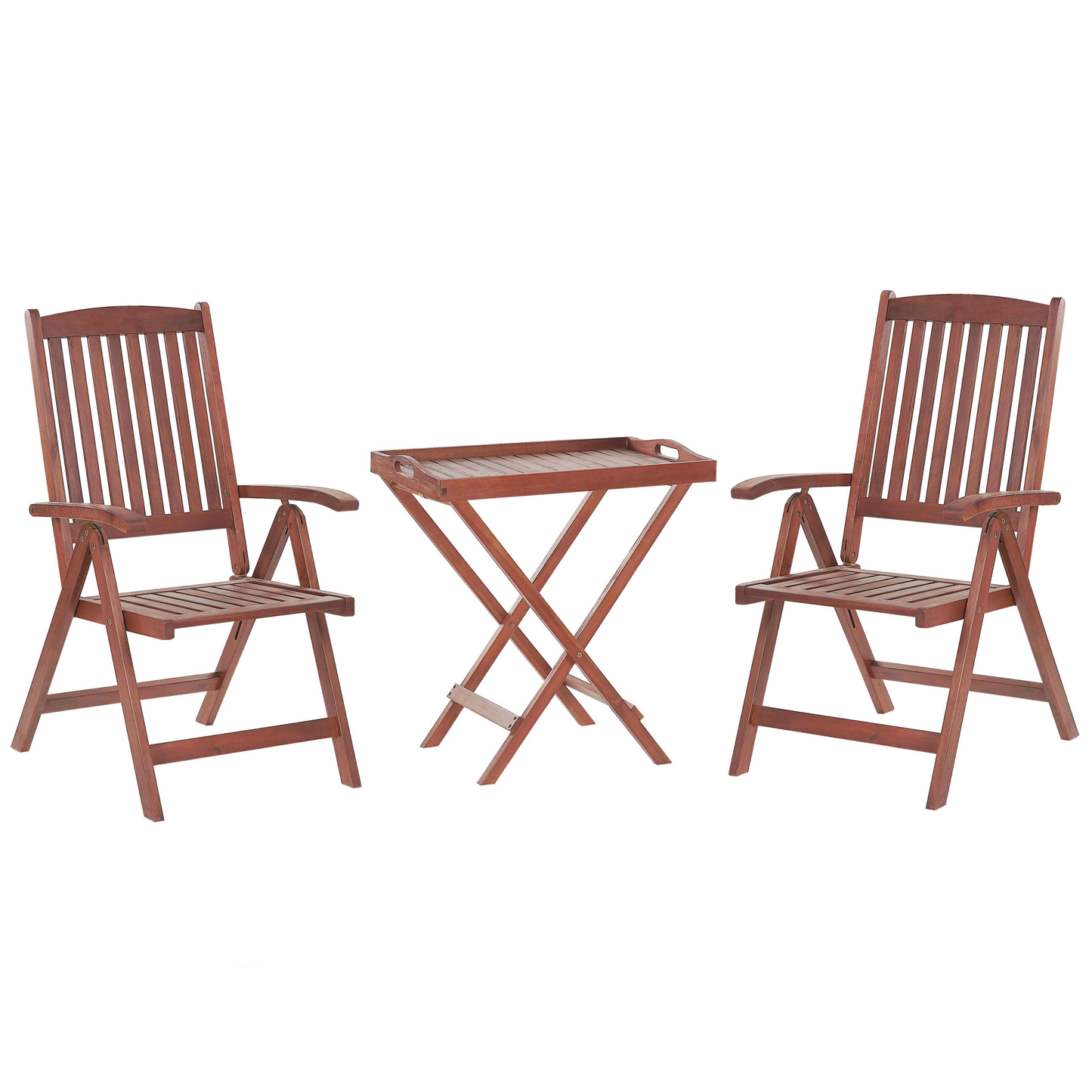 Bistro Set mit Kissen Holz Graphitgrau TOSCANA