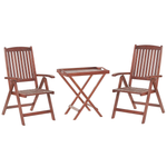 Bistro Set mit Kissen Holz Graphitgrau TOSCANA