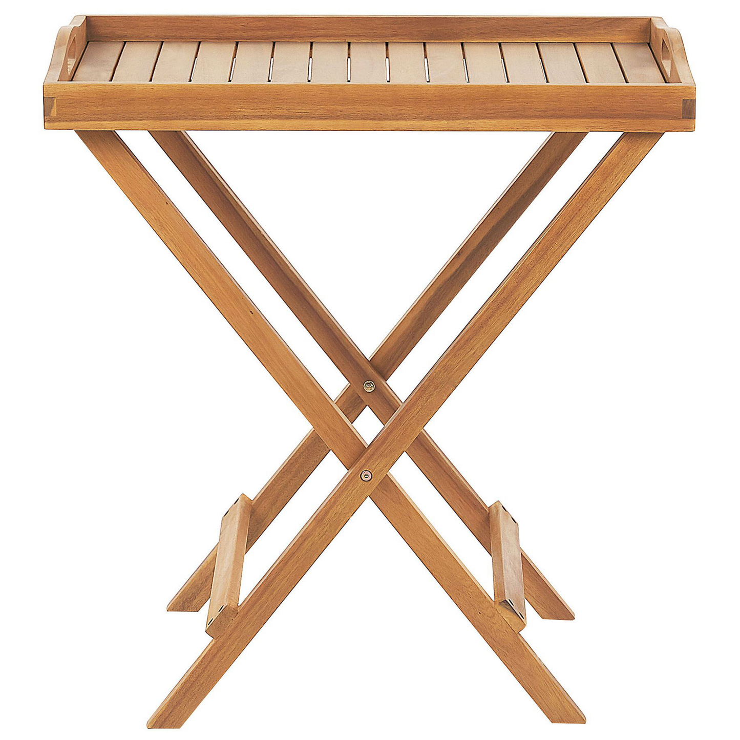 Garten Beistelltisch Akazienholz hellbraun klappbar JAVA