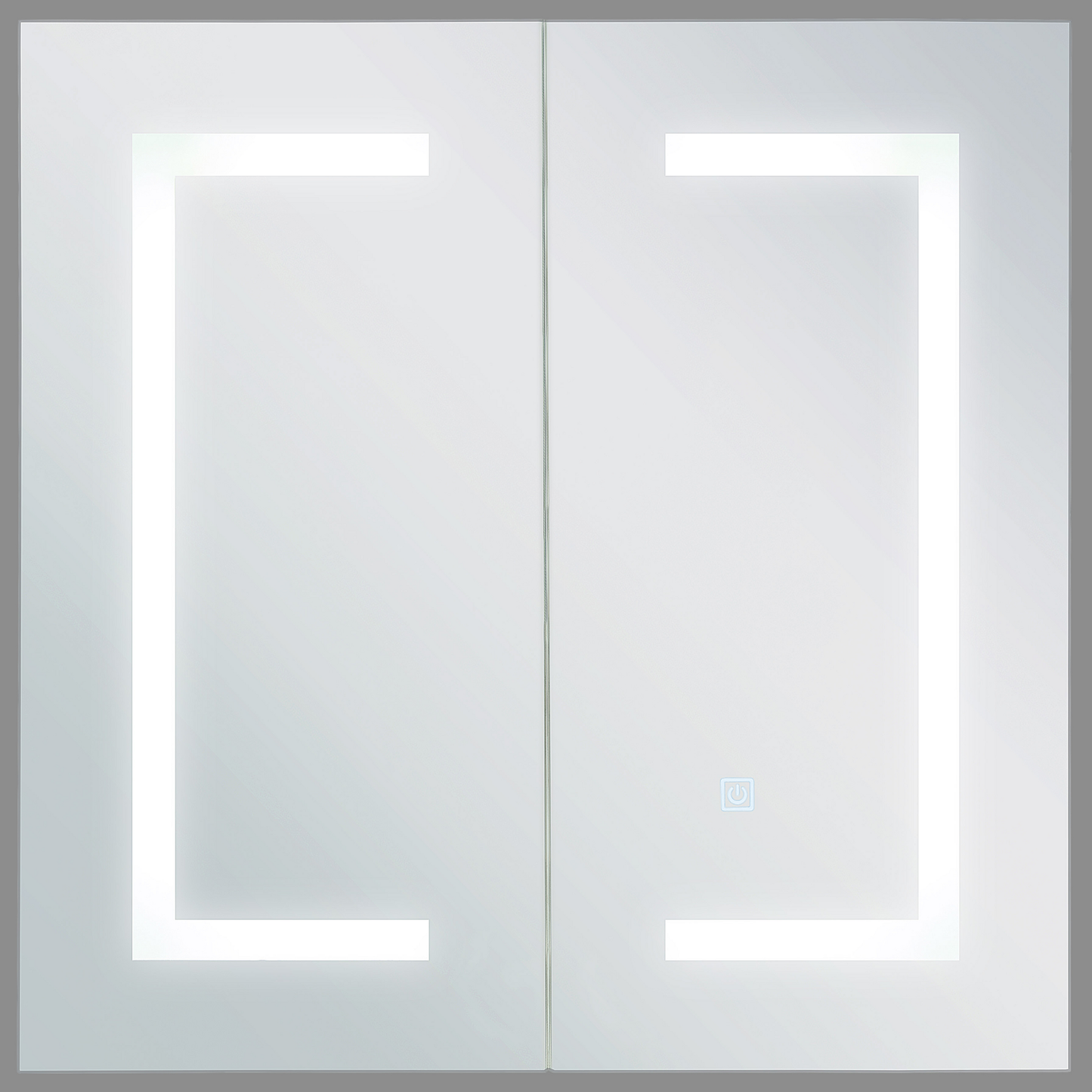 Bad-Spiegelschrank LED MAZARREDO 60 cm 60 cm Weiss
