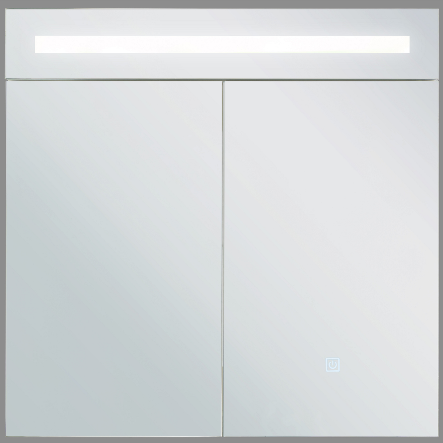 Bad-Spiegelschrank LED JARAMILLO 60 cm 60 cm Weiss