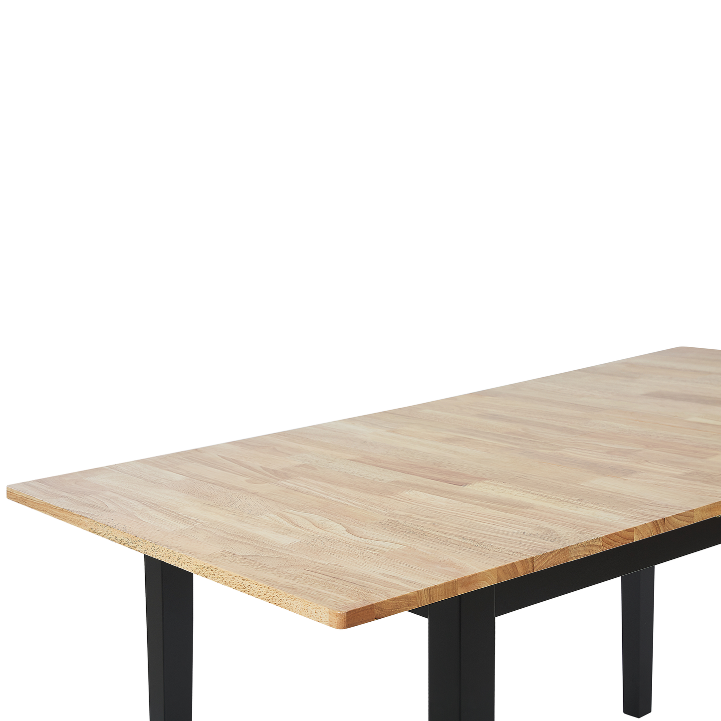 Esszimmertisch Holz hellbraun / schwarz 120/150 x 80 cm ausziehbar HOUSTON