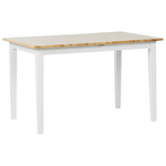 Esszimmertisch Holz hellbraun / weiss 120/150 x 80 cm ausziehbar HOUSTON