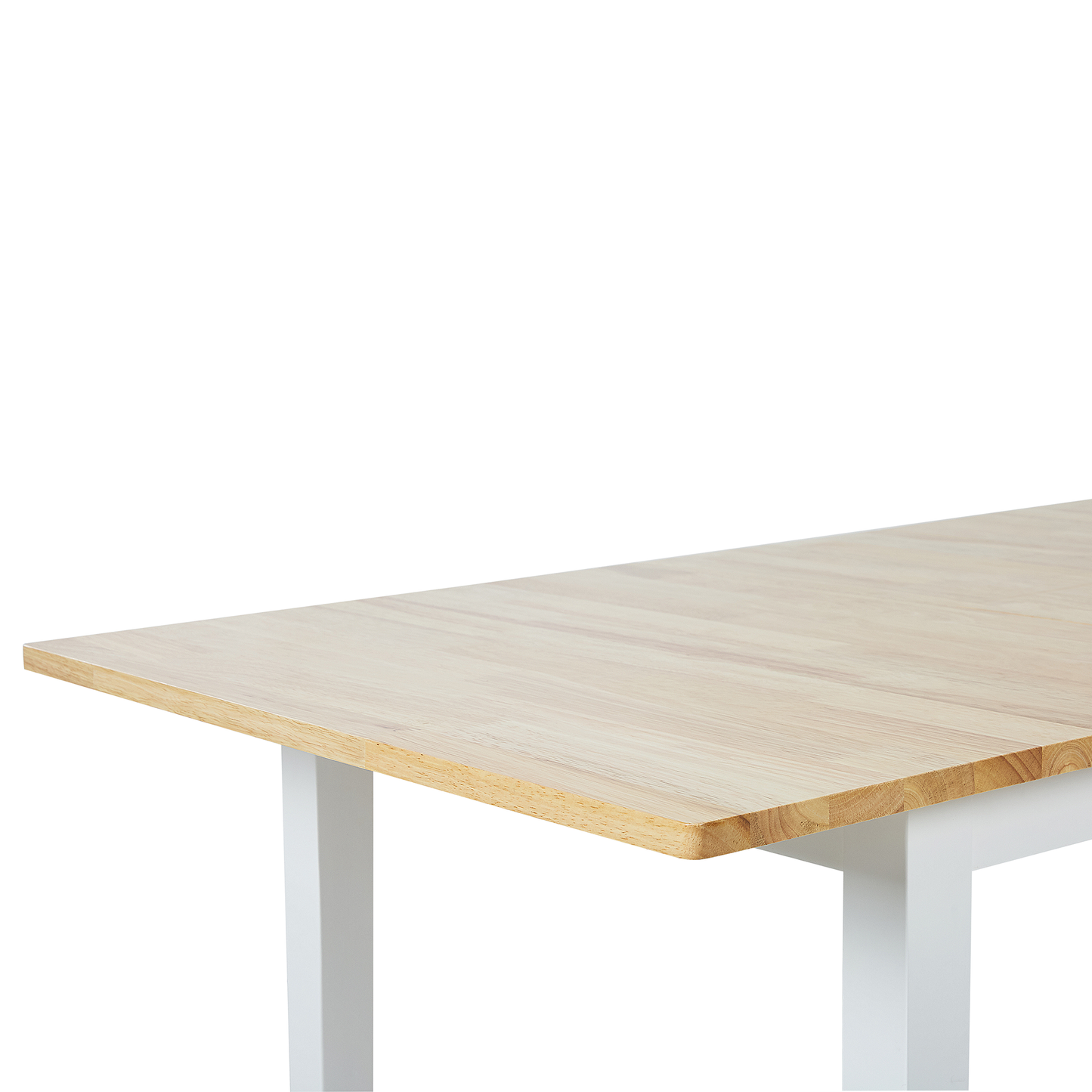 Esszimmertisch Holz hellbraun / weiss 120/150 x 80 cm ausziehbar HOUSTON