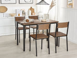 Esszimmer Set HAMRY Dunkelbraun 4-Sitzer