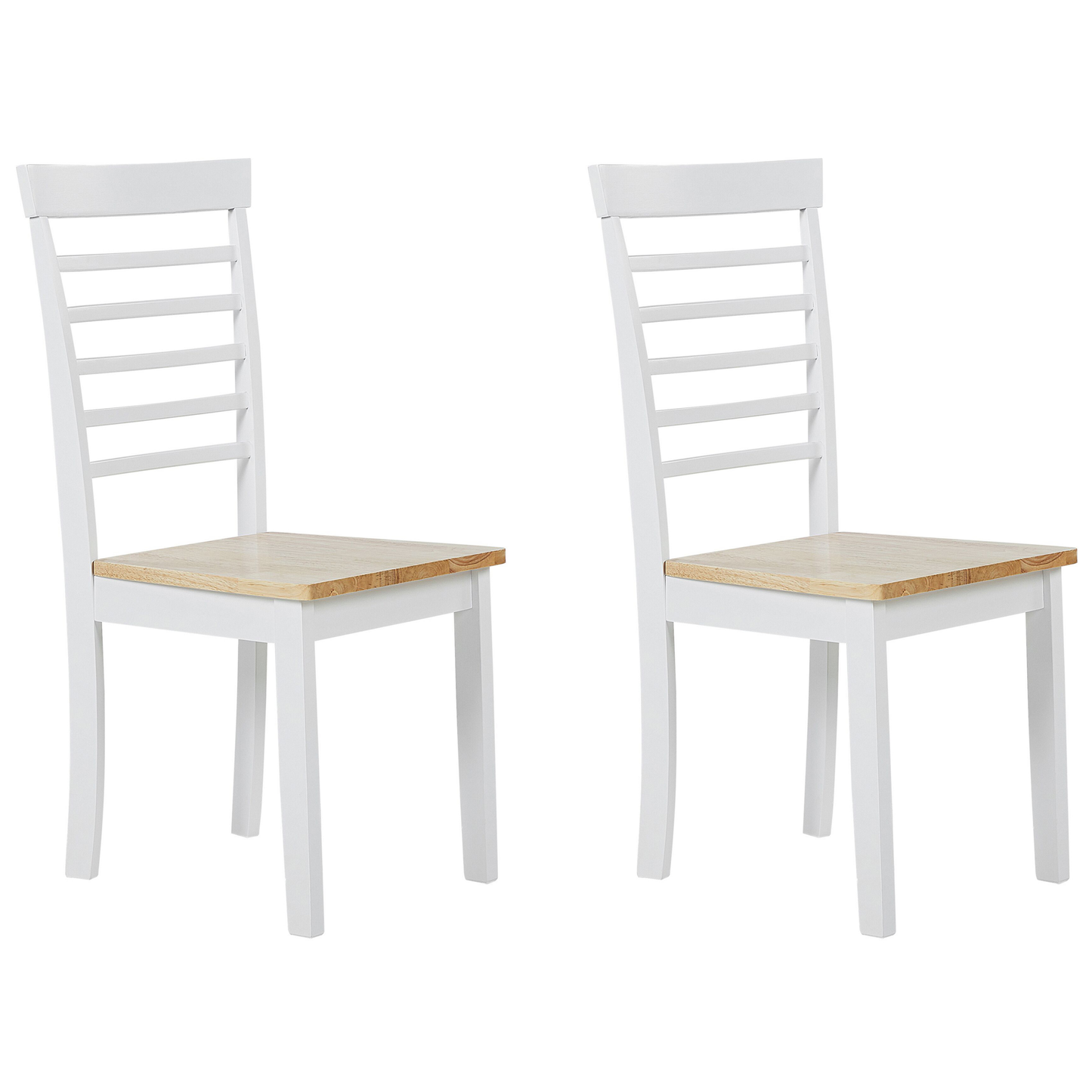 Essgruppe Holz hellbraun / weiss 2-Sitzer 80 x 60 cm BATTERSBY