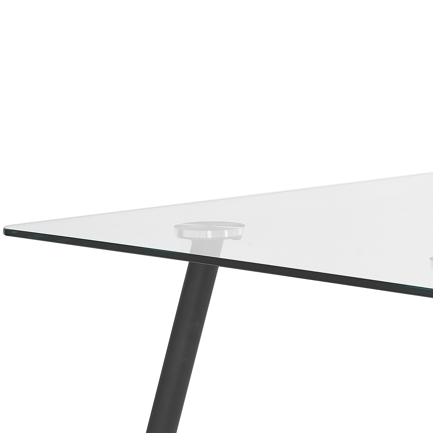 Esstisch MIDLAND Schwarz 140 cm 80 cm Sicherheitsglas