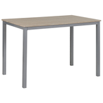 Essgruppe heller Holzfarbton / grau 4-Sitzer 110 x 70 cm BLUMBERG