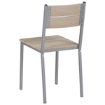 Essgruppe heller Holzfarbton / grau 4-Sitzer 110 x 70 cm BLUMBERG
