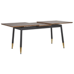 Ausziehbarer Esstisch CALIFORNIA Dunkelbraun 160/200 cm 90 cm