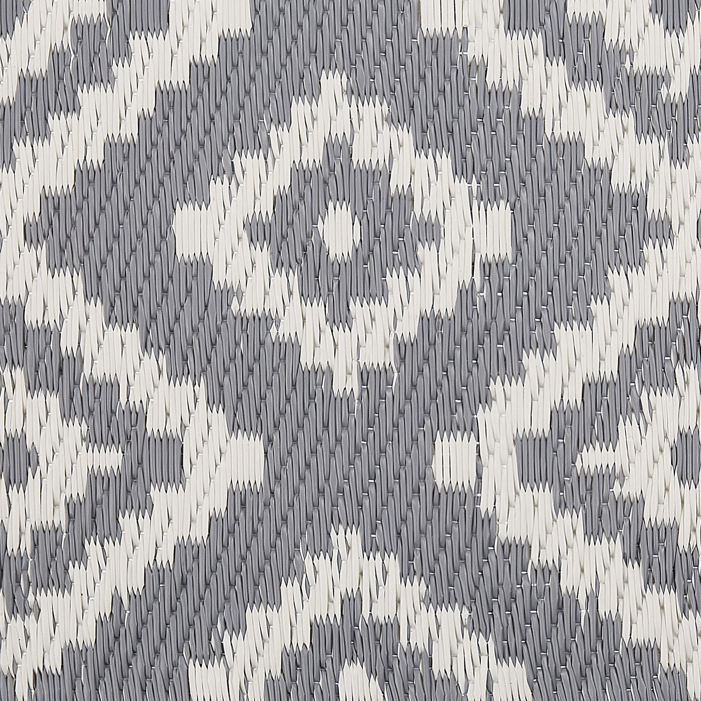 Outdoor Teppich grau 120 x 180 cm geometrisches Muster Kurzflor DHULE