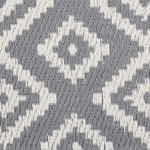 Outdoor Teppich grau 120 x 180 cm geometrisches Muster Kurzflor DHULE