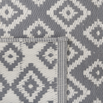 Outdoor Teppich grau 120 x 180 cm geometrisches Muster Kurzflor DHULE