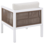 Lounge Set mit Tisch 5-Sitzer BORELLO Metall Weiss