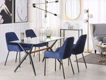 Esstisch SACRAMENTO Schwarz 140 cm 80 cm Sicherheitsglas