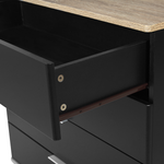Kommode mit 4 Schubladen WALPI 93 cm Schwarz