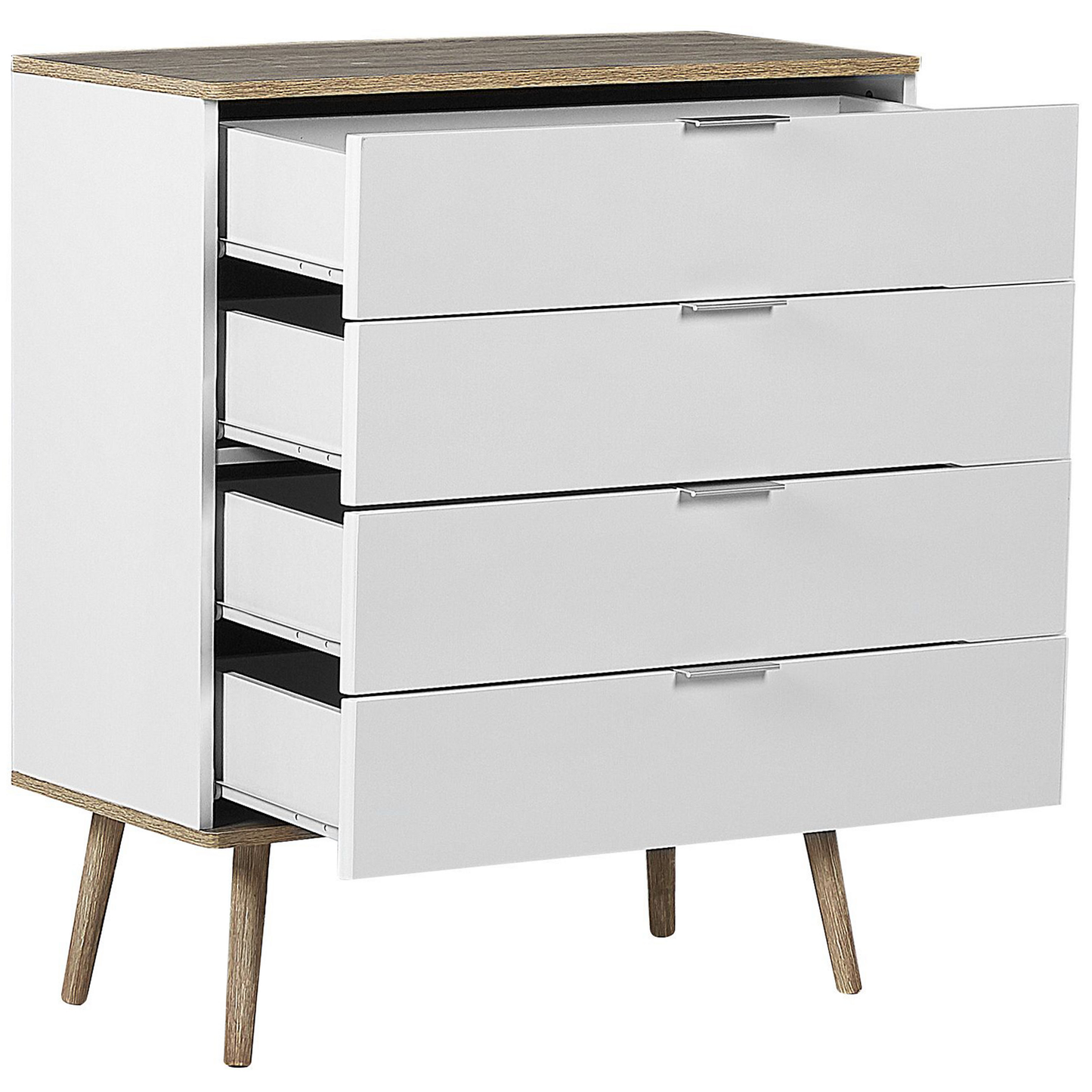 Kommode mit 4 Schubladen WALPI 93 cm Weiss