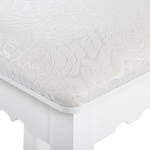 Schminktisch mit rechteckigem Spiegel Hocker 5 Schubladen weiss RAYON