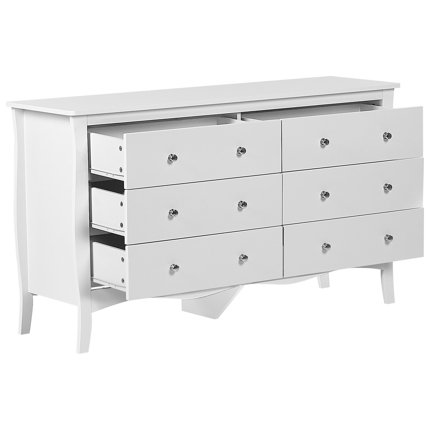 Kommode mit 6 Schubladen WINCHESTER 75 cm Weiss