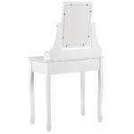 Schminktisch mit rechteckigem Spiegel Hocker 5 Schubladen weiss RAYON