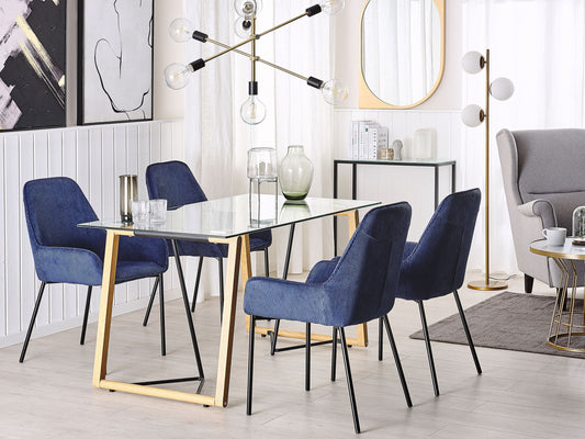 Esstisch TACOMA Hellbraun 140 cm 80 cm Sicherheitsglas