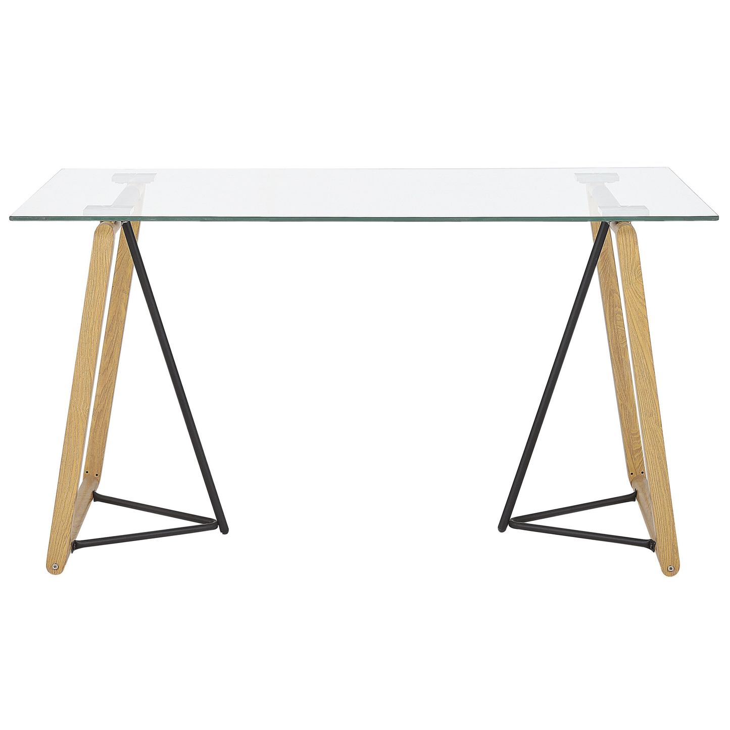 Esstisch TACOMA Hellbraun 140 cm 80 cm Sicherheitsglas