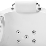 Whirlpool-Badewanne weiss Eckmodell mit LED 201 x 150 cm MANGLE