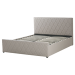 Bett mit Stauraum Kunstleder ROCHEFORT 160 x 200 cm Taupe