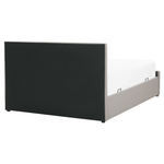 Bett mit Stauraum Kunstleder ROCHEFORT 160 x 200 cm Taupe